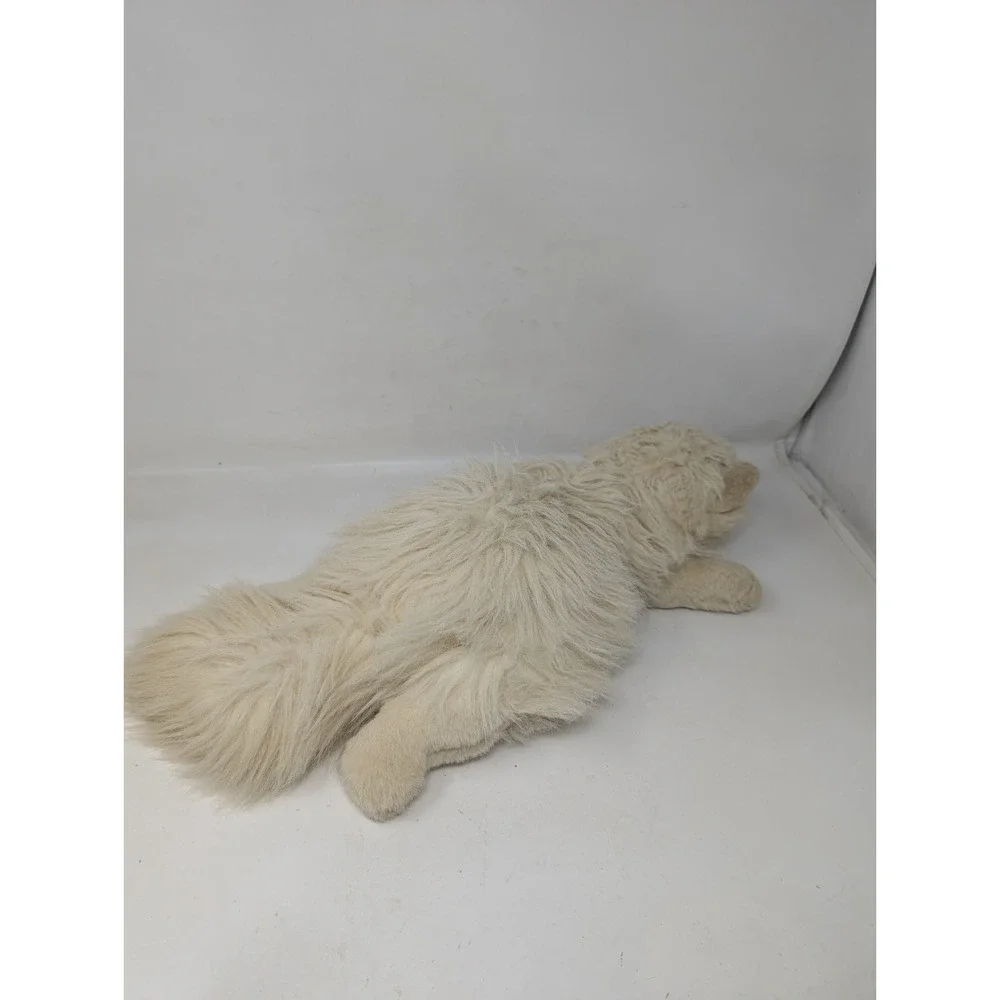 Vintage TY White Persian Angel Cat Pink Bow #1001 Plush Toy 1987 Korea Realistic